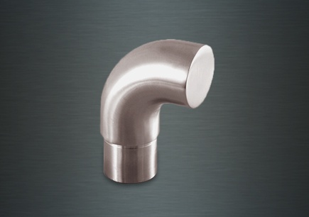 Satin 90 Degrees Curved Elbow M/F With Cap