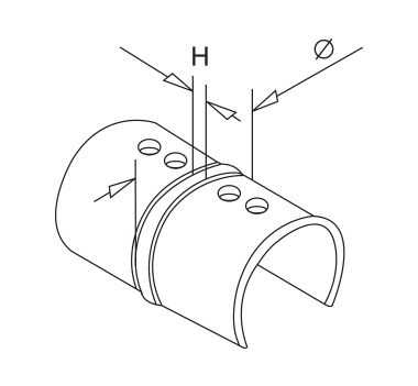 Satin Finish Straight Connector Diagram