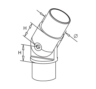 Mirror Polished Articulated Elbow Diagram