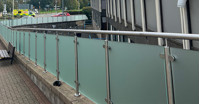 Half a kilometre of stainless steel balustrade at Addenbrookes Hospital