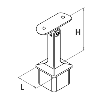 Square Articulated Rail Support Satin Diagram