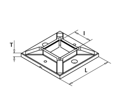 Square Base Plate Satin Diagram